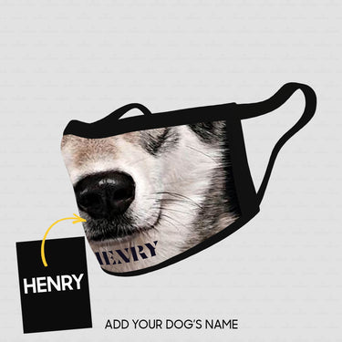 Personalized Dog Gift Idea - Grey Corgi Mouth Zoom For Dog Lovers - Cloth Mask